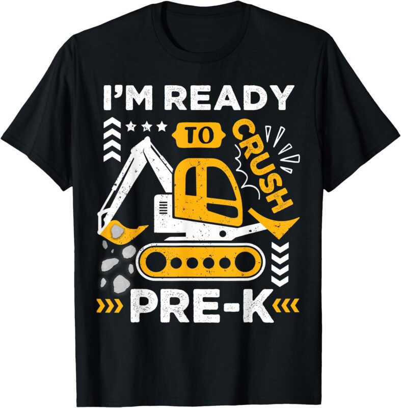 Kids Ready To Crush Preschool Pre-K Construction Truck Boys T-Shirt