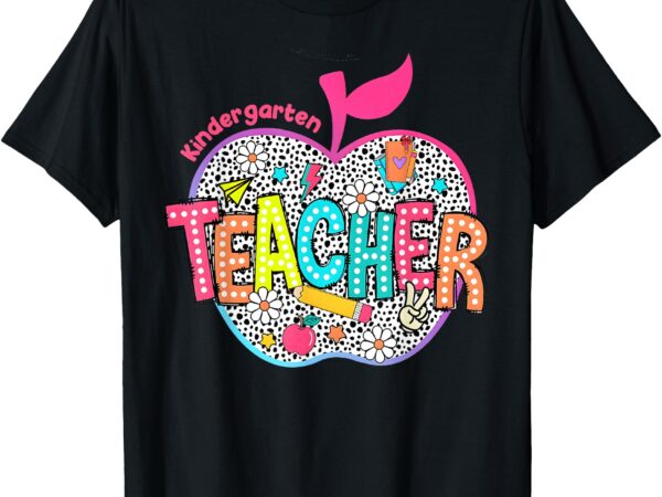 Kindergarten teacher retro groovy style back to school t-shirt