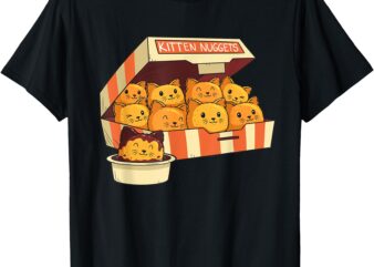 Kitten Nuggets Funny Cats & Chicken Nuggets Lover Funny Cat T-Shirt