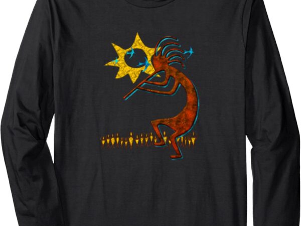 Kokopelli concert cool fashion native american long sleeve t-shirt