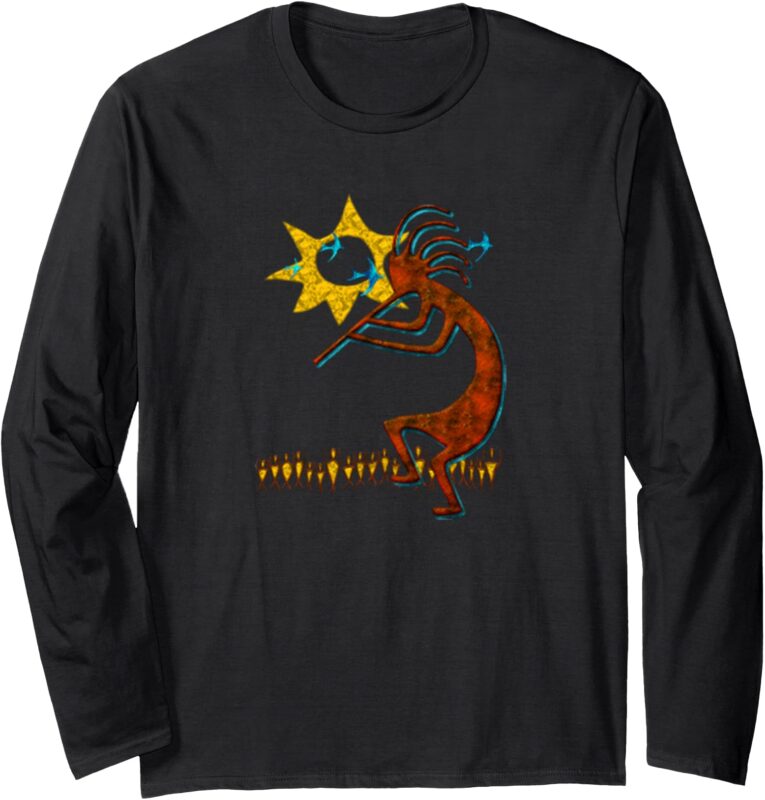 Kokopelli Concert Cool Fashion Native American Long Sleeve T-Shirt