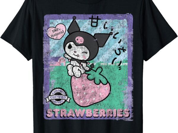 Kuromi strawberry picking strawberries farm sleeve_type t-shirt