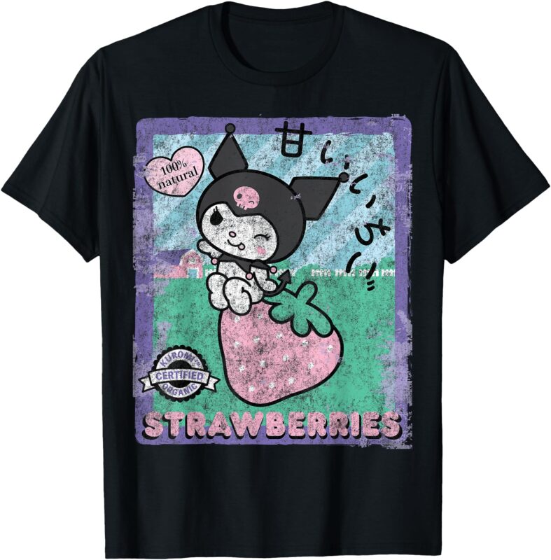 Kuromi Strawberry Picking Strawberries Farm sleeve_type T-Shirt