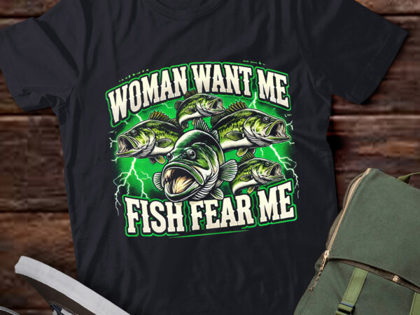 Lt-p16 women want me fish fear me fisherman fishing lover t shirt vector graphic