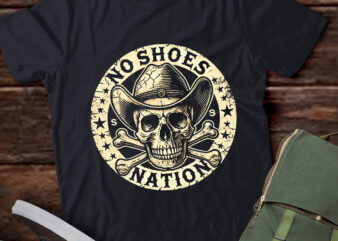 LT271 Vintage Cowboy No Shoes No Nation Funny Sayings