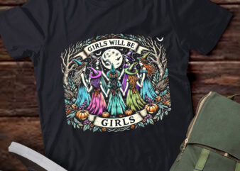 LT280 Will Be Girls Funny Witch Halloween Vibes Feminist t shirt vector graphic