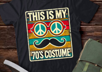 LT283 This Is My 70s Costume Men 70’s Disco 1970s Outfit t shirt vector graphic