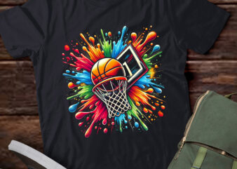 LT284 Colorful Basketball Color Splash Hoop Net Slam Dunk