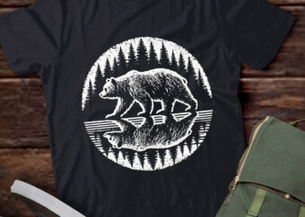 LT285 Wildlife Nature Animal Bear Outdoor Forest Trees t shirt vector graphic