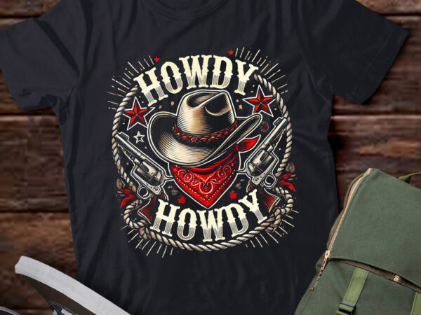 Lt289 howdy shirt – cowboy black polyester & cotton t shirt vector graphic