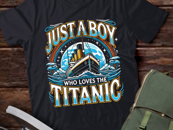 Lt290 boys who just love the rms titanic funny gift t shirt vector graphic