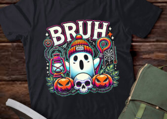 LT292 Bruh Halloween Cute Ghost Trick Or Treat Candy Kids