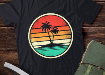 LT294 Tropical Beach Palm Tree Vintage Retro Style 70s 80s