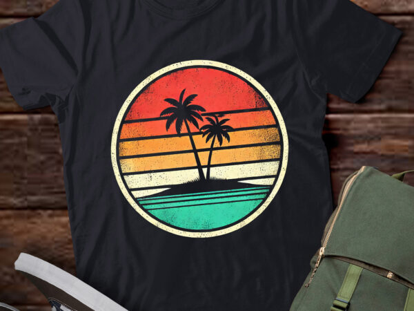 Lt294 tropical beach palm tree vintage retro style 70s 80s t shirt vector graphic