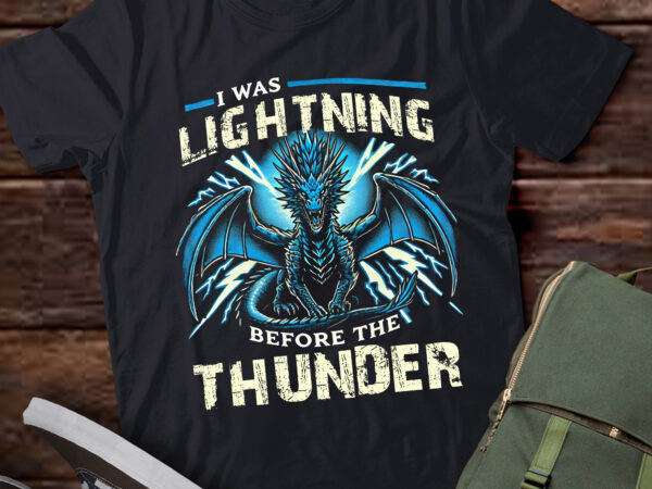 Lt299 i was lightnings before the thunder dragons t shirt vector graphic