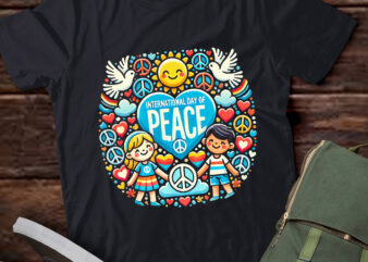 LT300 International Day Of Peace September 21ST Peace Heart t shirt vector graphic