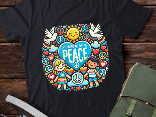 Lt300 international day of peace september 21st peace heart t shirt vector graphic