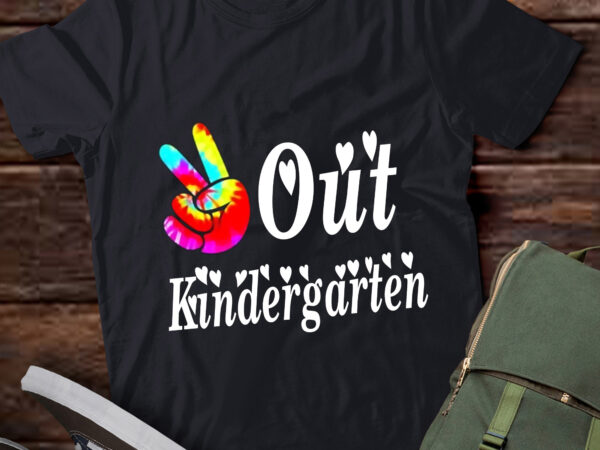 Lt303 peace-out school graduate kindergarten teachers kids t shirt vector graphic