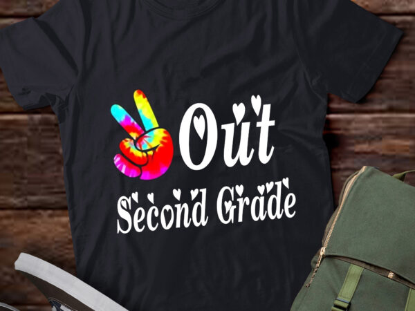 Lt303 peace-out school graduate 2nd grade teachers kids t shirt vector graphic