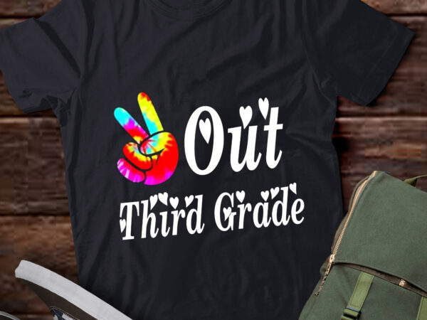 Lt303 peace-out school graduate 3rd grade teachers kids t shirt vector graphic