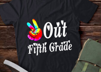 LT303 Peace-Out School Graduate 5th Grade Teachers Kids t shirt vector graphic