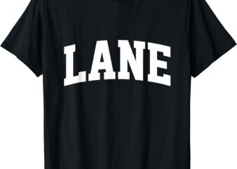 Lane Arch Vintage College Athletic Sport T-Shirt