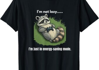 Lazy Gaming Raccoon T-Shirt