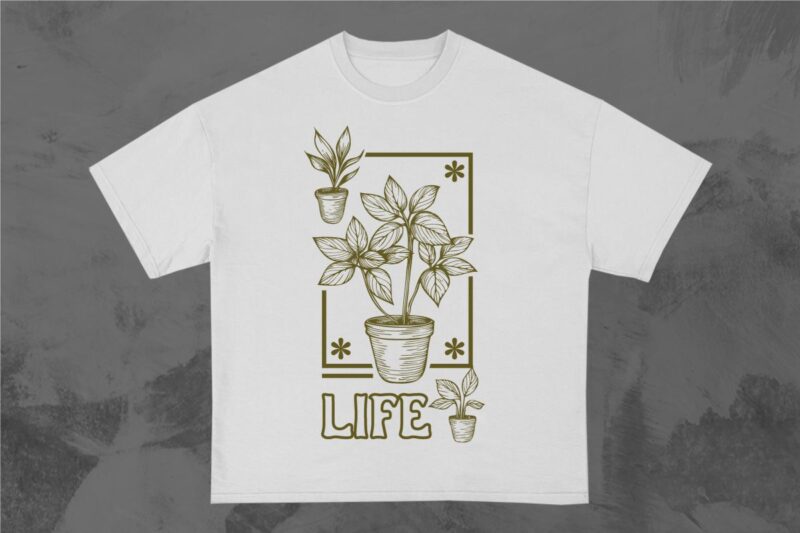 Botanical House T-shirt Design Bundle