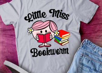 Little Miss Bookworm Reading Book Bookish Reader Gift lts-d t shirt vector graphic