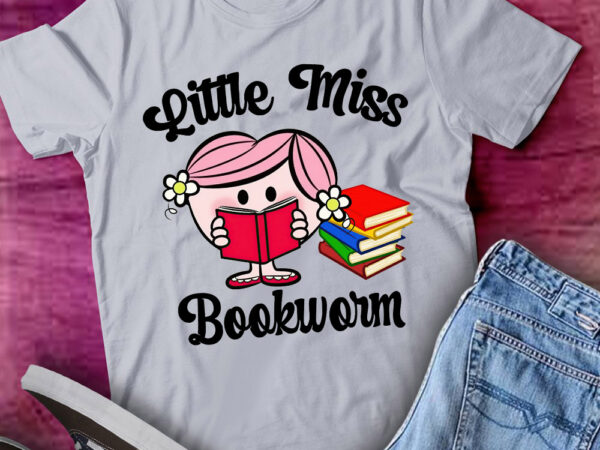 Little miss bookworm reading book bookish reader gift lts-d t shirt vector graphic