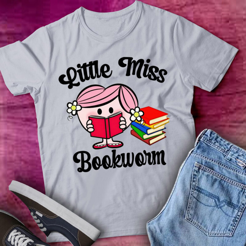 Little Miss Bookworm Reading Book Bookish Reader Gift lts-d