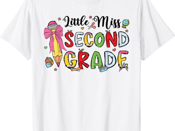 Little miss second grade back to school 2nd grade girls kids t-shirt