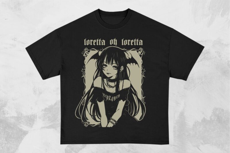 Anime Gothic T-shirt Design Bundle