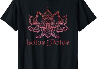 Lotus Potus in Red and Shades of Pink T-Shirt