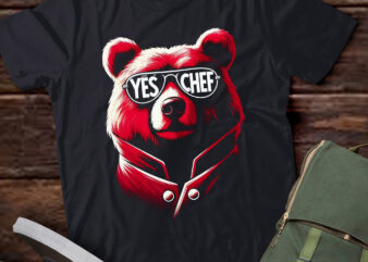 M367 Vintage Yes, Funny Chef Kitchen The Bear t shirt designs for sale