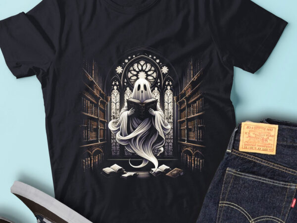 M373 ghost library halloween librarian book lovers women t shirt designs for sale