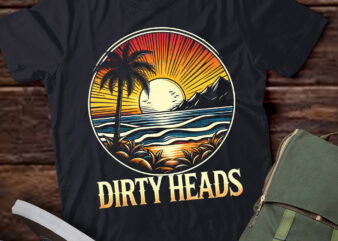 M376 Dirty Heads Retro Beach Vintage Sunset t shirt designs for sale