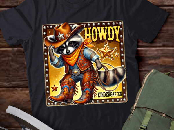 M379 raccoon cowboy western back to school funny raccoon t shirt designs for sale