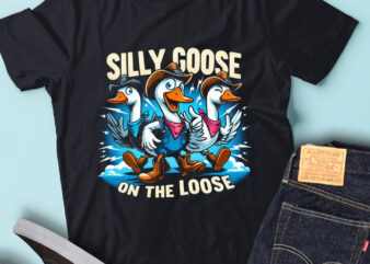 M381 Funny Goose On The Loose Funny Vintage Silliest Goose t shirt designs for sale