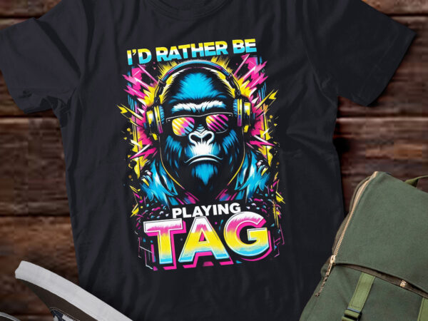 M392 gorilla vr gamer i’d rather be playing tag gorilla t shirt designs for sale