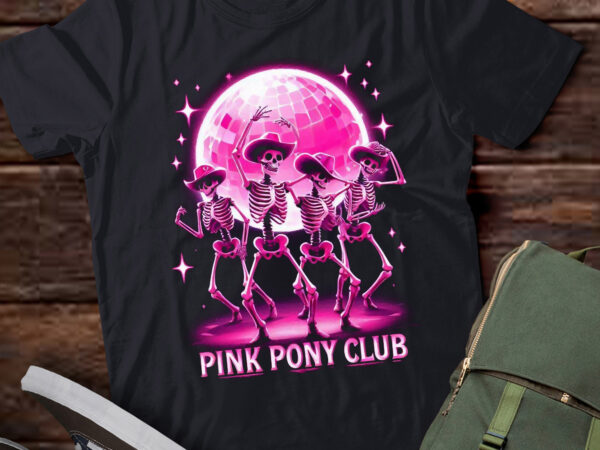 M397 pony club halloween skeleton cowgirl western birthday t shirt designs for sale