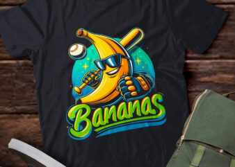 M398 Let’s Go Bananas Funny Banana Playing Baseball