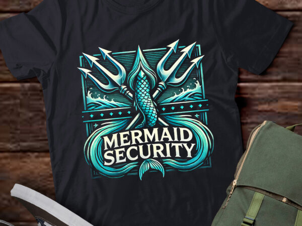 M414 mermaid security funny dad mermaid squad t shirt designs for sale