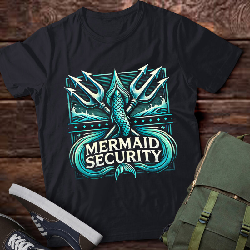 M414 Mermaid Security Funny Dad Mermaid Squad