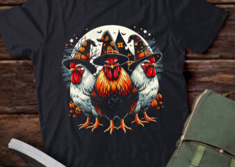 M423 Retro House Chickens Witch Halloween Spooky Autumn t shirt designs for sale