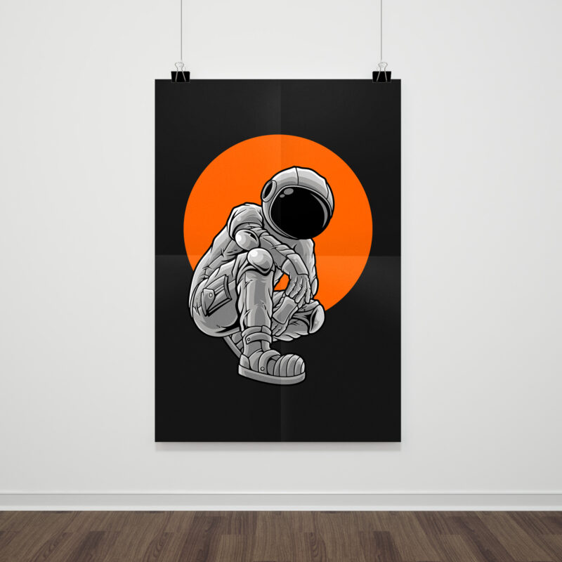 STYLISH ASTRONAUT PREMIUM VECTOR