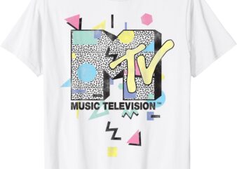 MTV Retro Shape Design Logo Graphic T-Shirt T-Shirt