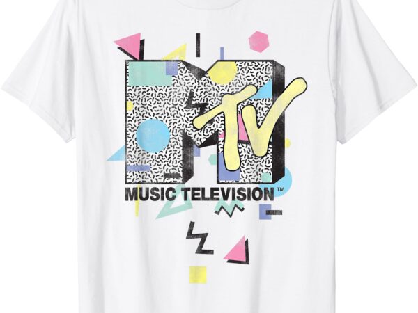 Mtv retro shape design logo graphic t-shirt t-shirt