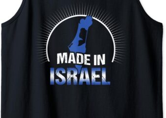 Made in Israel Country Flag Israelian Heritage Family Gift Tank Top