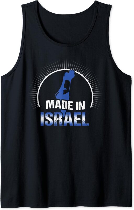 Made in Israel Country Flag Israelian Heritage Family Gift Tank Top